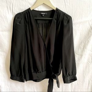 Madewell Silk wrap blouse